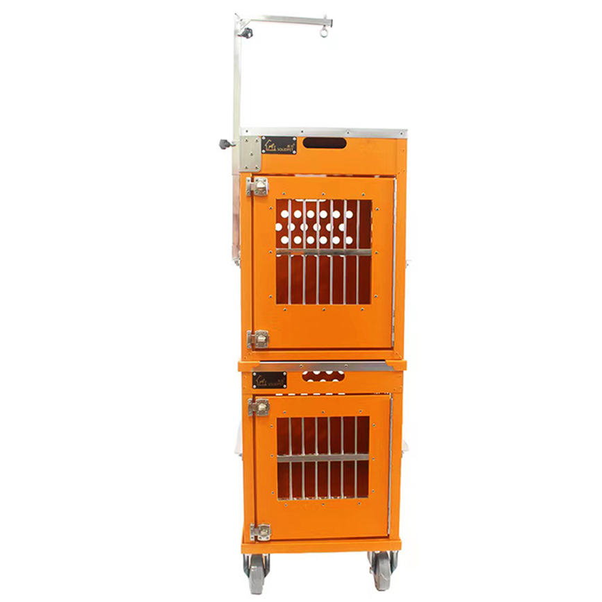 Solidpet蘇力 寵物籠 貓籠狗籠 鋁板固定飛機籠組合 無輪新款 二號 橙色 (ALAC-254-OR) (img2)