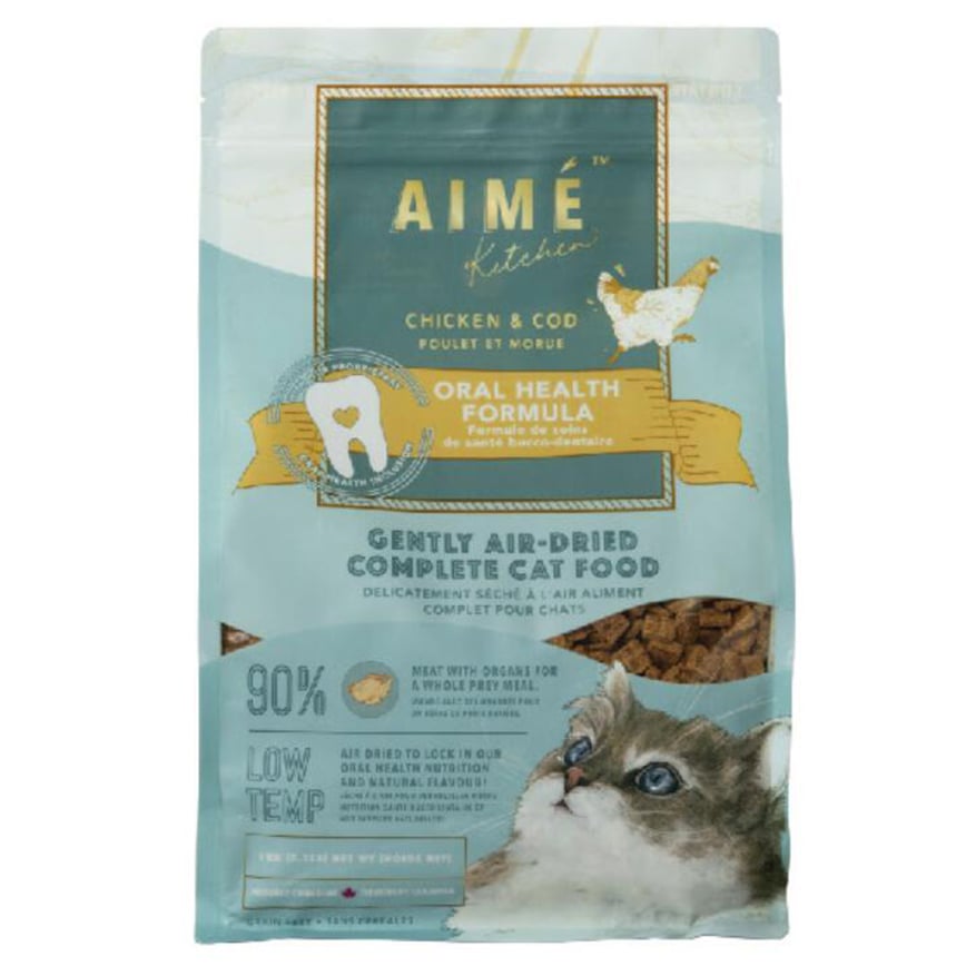 AIME Kitchen Gently Air-Dried Complete Cat Food Oral Health Formula Chicken & Cod 1kg (AKACC12) (img2)