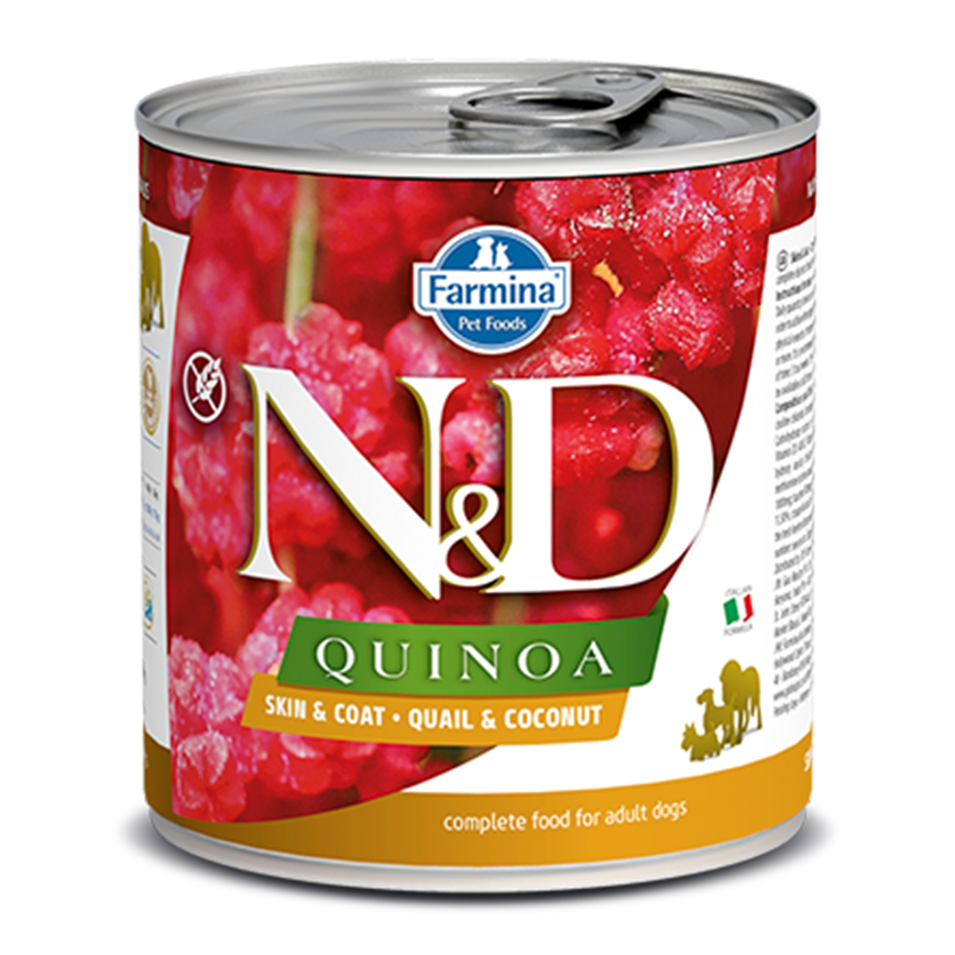 Farmina N&D Dog Canned Food Quinoa Functional Skin & Coat Quail 300g (img2)