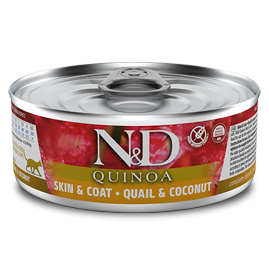 Farmina N&D Cat Canned Food Quinoa Functional Skin & Coat Quail 80g (img2)