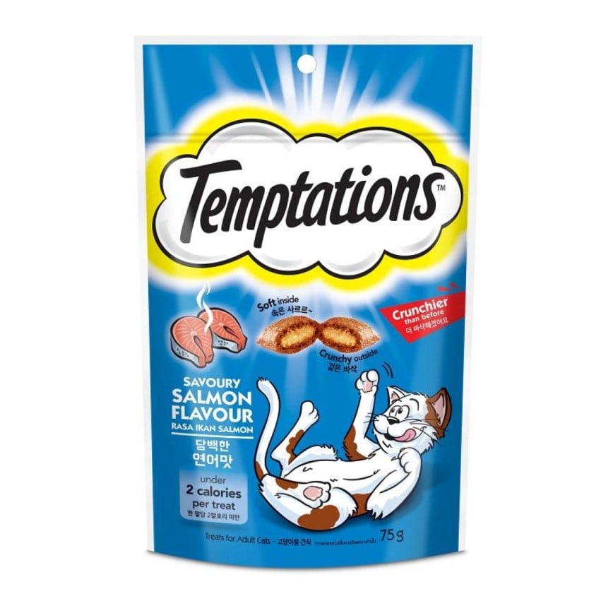 Temptations 貓零食 開胃三文魚口味 75g (藍) (10246839) (img2)