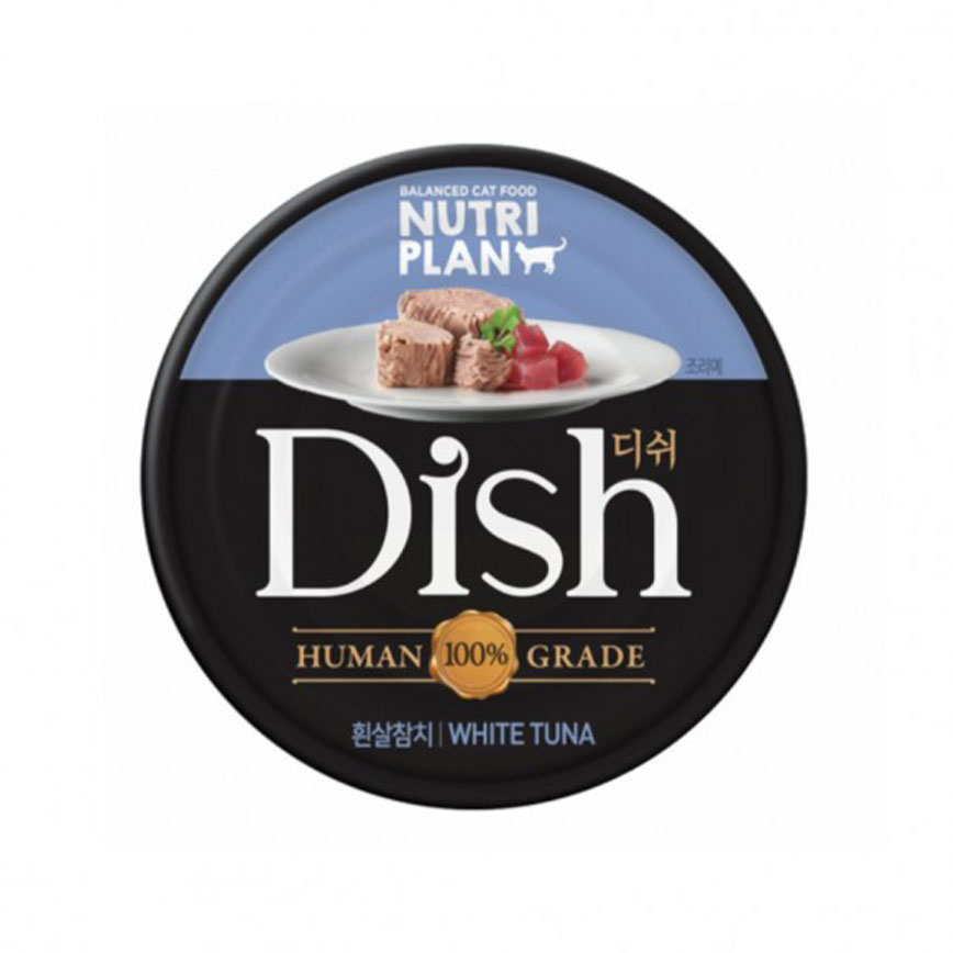 Nutriplan 營養企劃 Dish 貓罐頭 韓國100%人用級別配方 白身吞拿魚 85g (64622) (TBS) (img2)