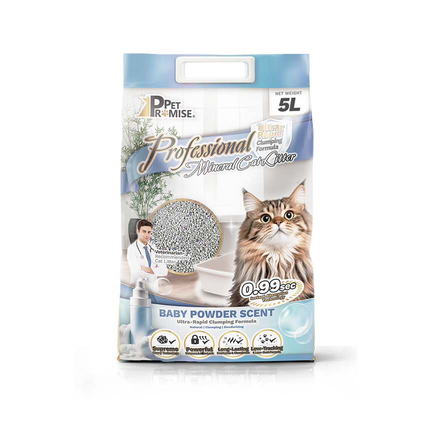 Pet Promise毛孩承諾 高級 礦物貓砂 爽身粉味 5L - 原裝行貨 (img2)