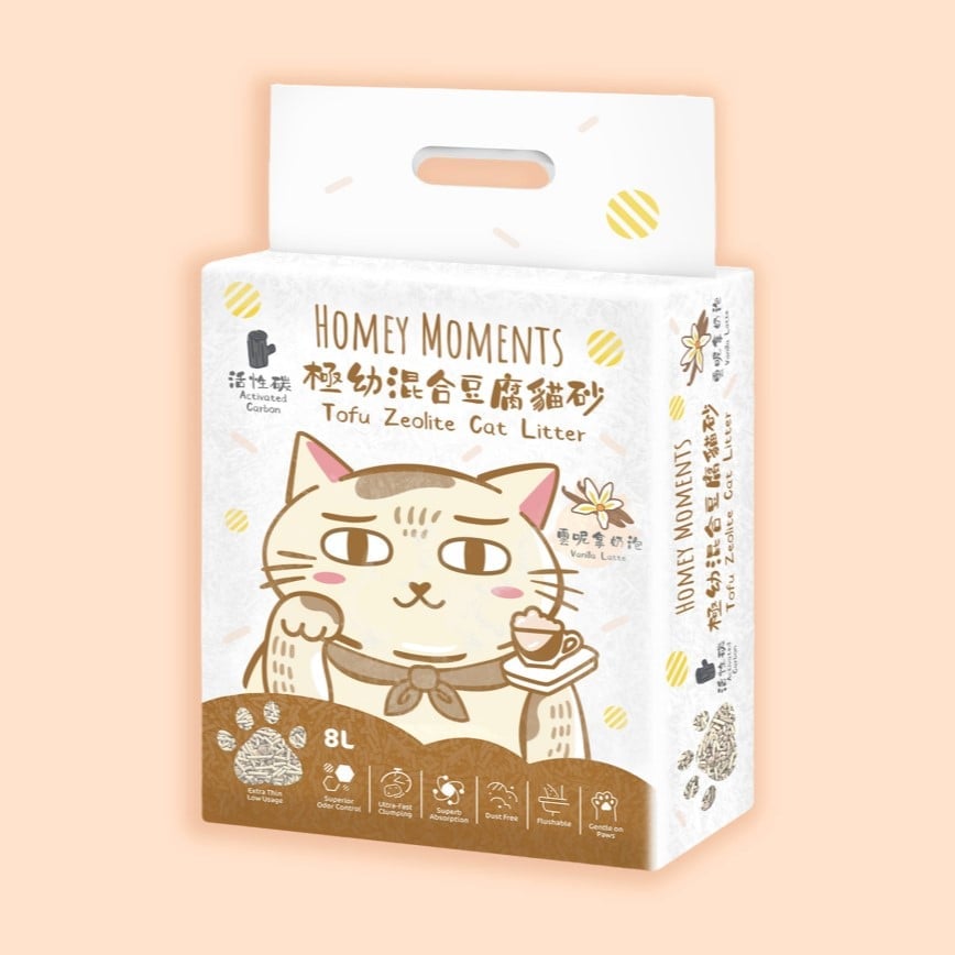 Homey Moments 雲呢拿奶泡活性碳極幼混合 豆腐貓砂 8L (TAHMNW08004VZ) (img2)
