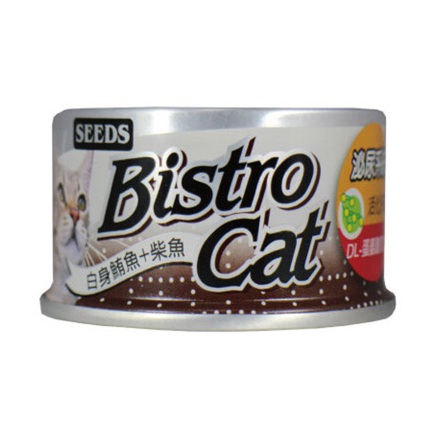SEEDS 貓罐頭 Bistro機能鮪魚銀罐 ⽩身鮪⿂+柴⿂+蛋胺基酸 80g (bc09) (img2)
