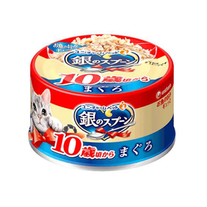 Unicharm 貓罐頭 10歲以上老年貓罐頭 ⾦槍⿂鰹⿂配⽅ 70g (uc31447) (img2)