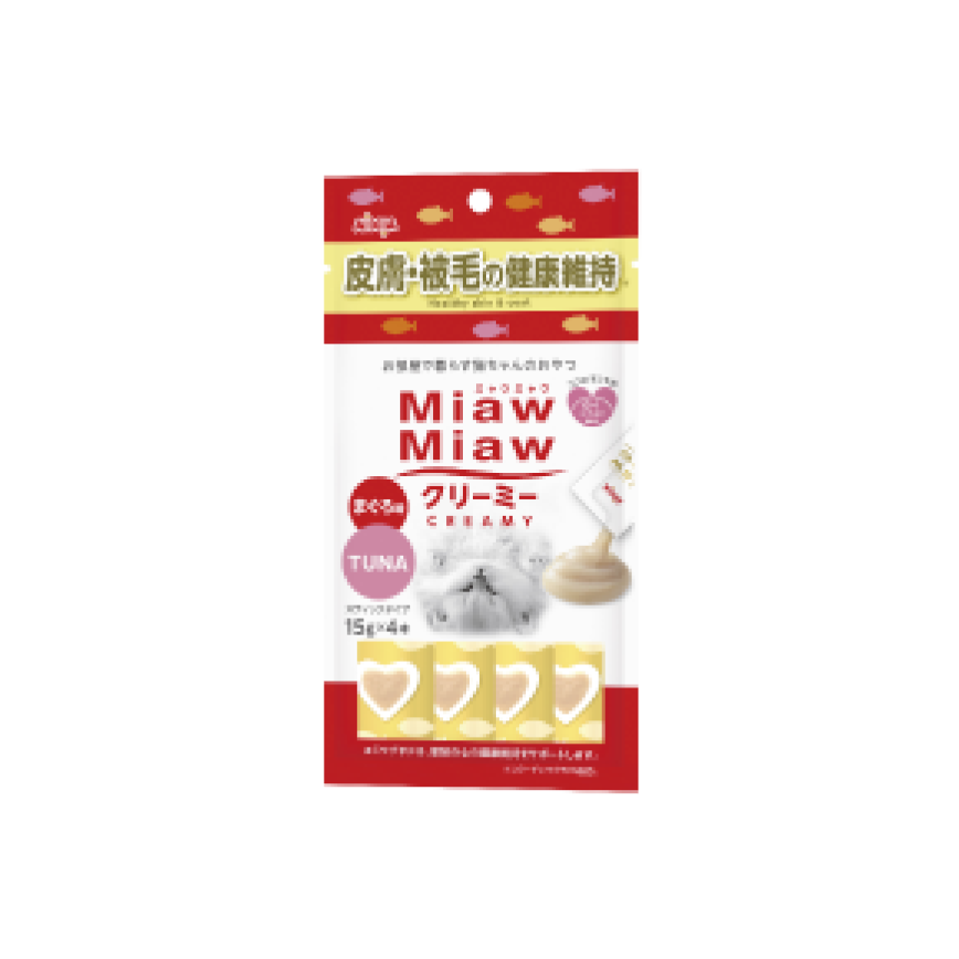AIXIA 愛喜雅 MiawMiaw 貓零食 肉泥餐包 皮膚護理配方 鮪魚味 15g x 4條裝 (MMCM-12) (img2)