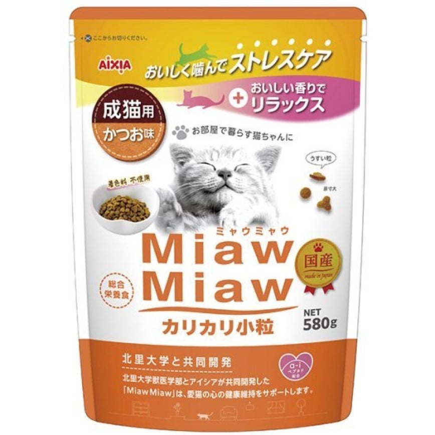 AIXIA 愛喜雅 MiawMiaw 貓糧 成貓配方 鰹魚味 580g (MDM-3) (img2)