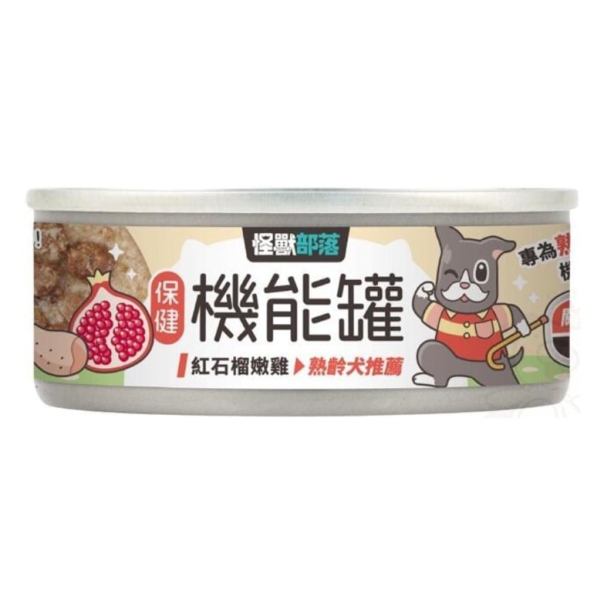 怪獸部落 狗罐頭 保健機能主食罐 紅石榴嫩雞 82g (A050) (img2)