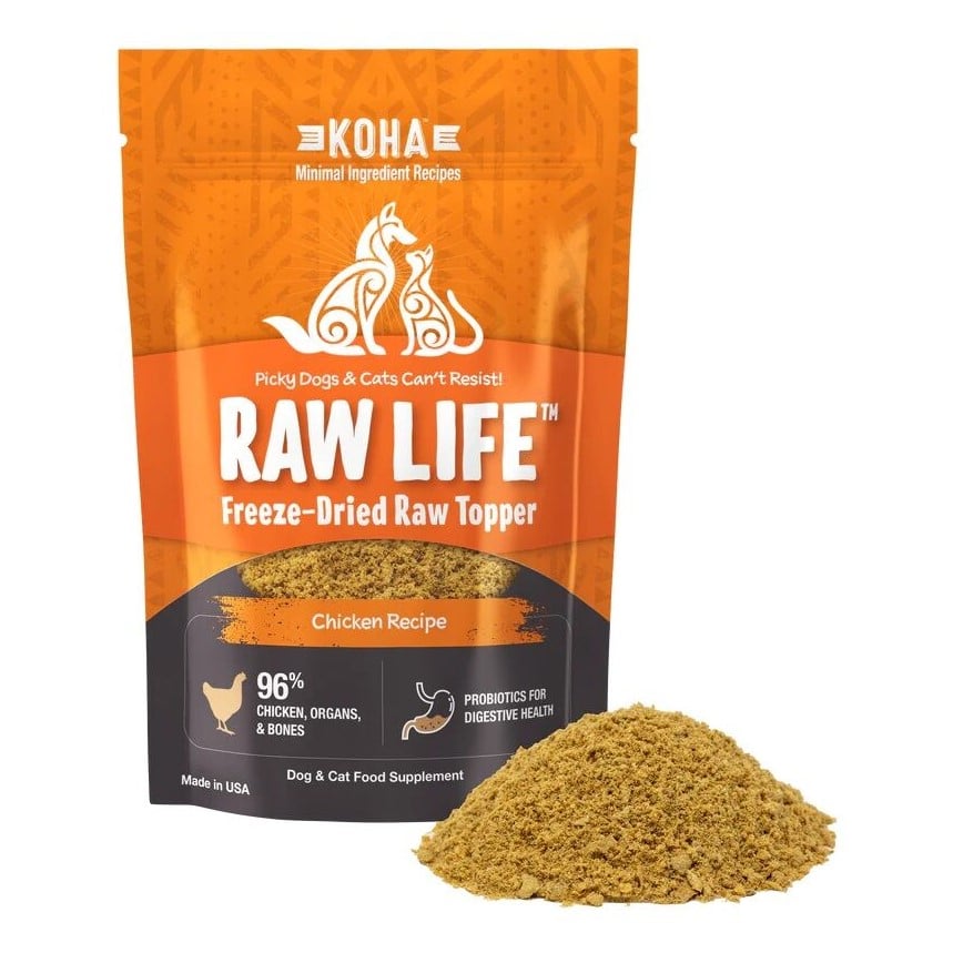 Koha Raw Life Freeze Dried Topper for Dogs & Cats Chicken 8oz (KDFT8CH) (img2)