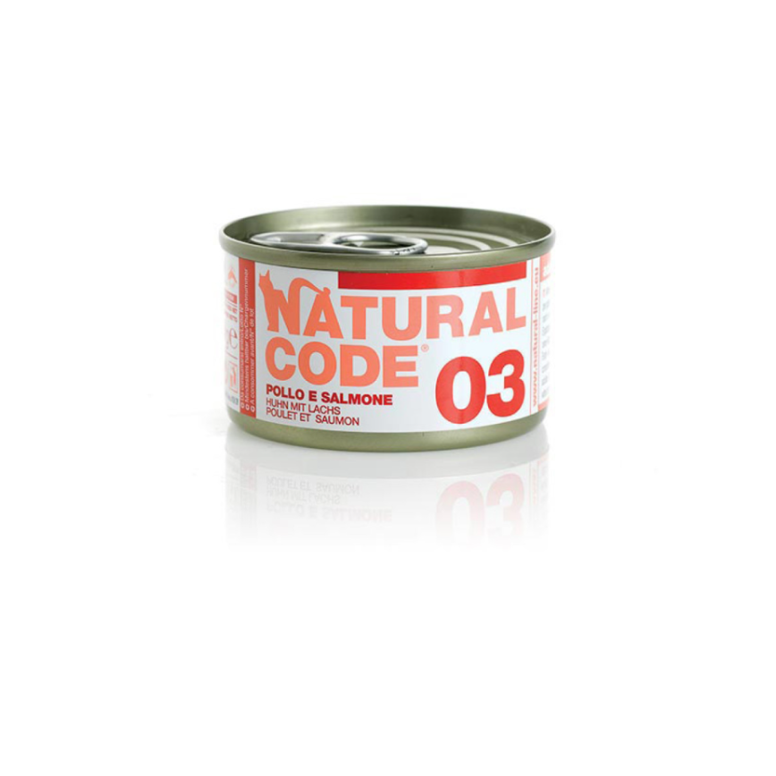 Natural Code 貓罐頭 雞⾁ & 三⽂⿂ Chicken & Salmon 85g (NCC03) (img2)