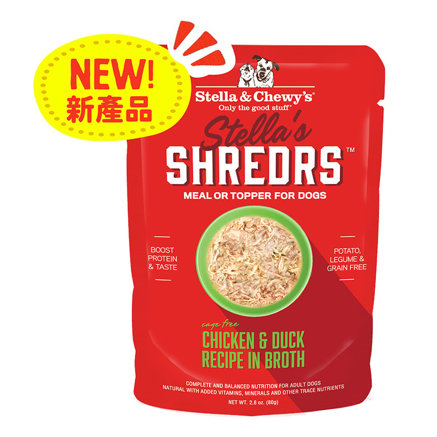 Stella & Chewy's Stella's Shredrs 狗濕糧 肉絲滋味包系列 放養雞+鴨配方 80g 2.8oz (SSCDB) (img2)