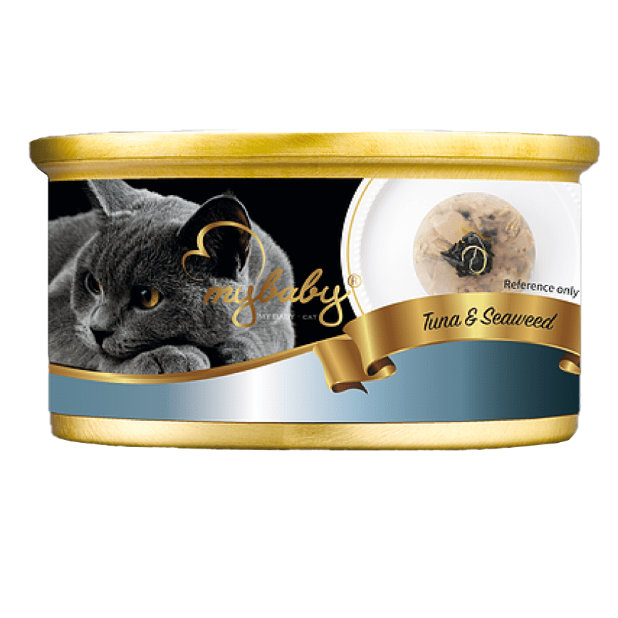 My baby 貓罐頭 吞拿魚及海藻 Tuna with Seaweed 85g (墨綠) (90401402B) (img2)