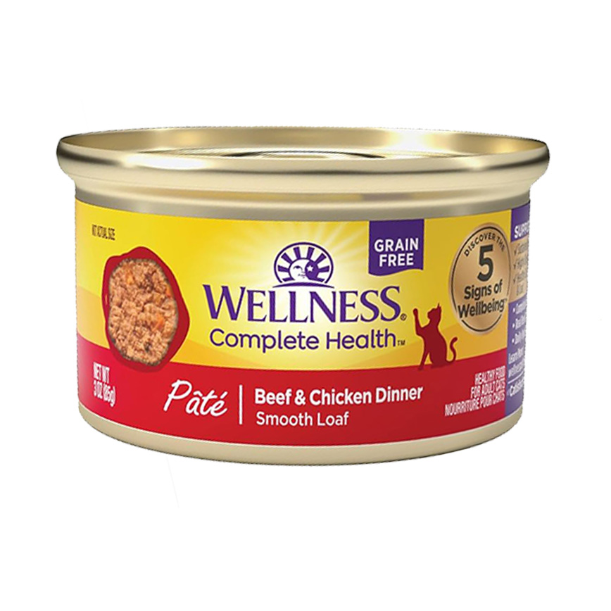 WELLNESS 貓罐頭 Complete Health 無穀物 Pate營養系列 牛肉及雞肉 3oz 85g (深紅) (8955) (img2)