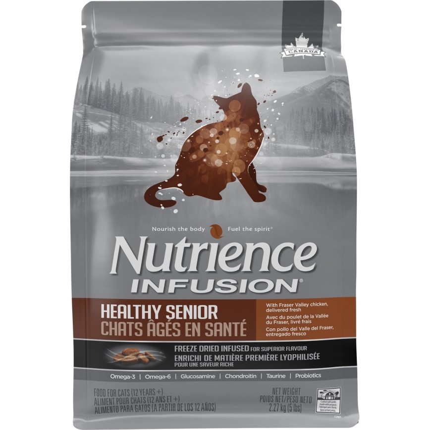 Nutrience INFUSION 貓糧 高齡貓配方 凍乾內層 鮮雞肉 11lb 5kg (C2902) (灰啡) (img2)