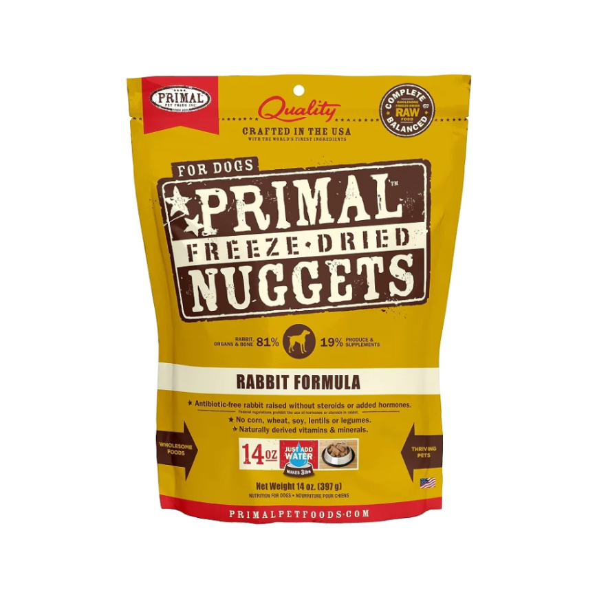 Primal 狗糧 脫水凍乾生肉主食糧 兔肉 14oz (CRF14FD) (img2)