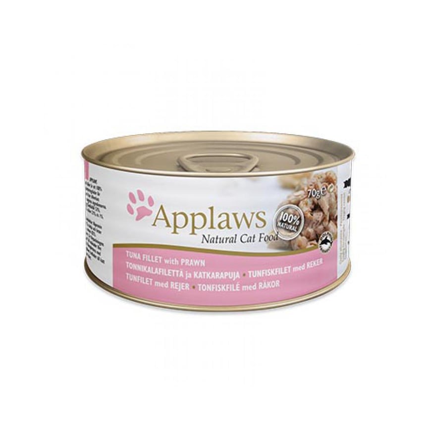 Applaws Natural Cat Food Tin - Tuna with Prawn 70g (Light Pink) (1008) (img2)