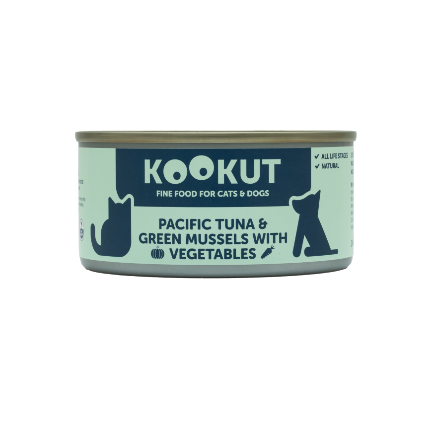 KOOKUT 貓狗罐頭 100% 天然 太平洋吞拿魚綠唇青口蔬菜 150g (WCKUFA1017282) (貓狗共用) (img2)
