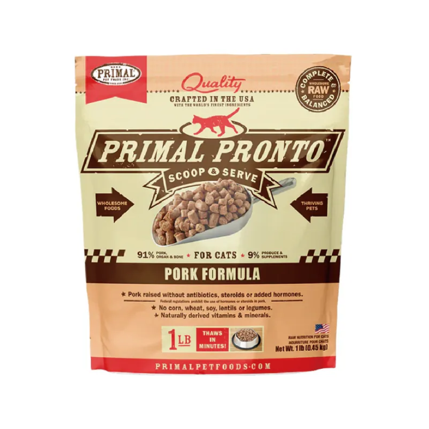 Primal 貓糧 急凍鮮肉粒系列 豚肉配方 1lb (PFRPKF1) (需冷藏) (img2)