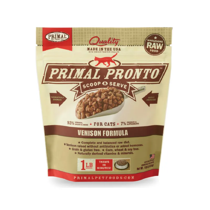 Primal 貓糧 急凍鮮肉粒系列 鹿肉配方 1lb (PRFVF1) (需冷藏) (img2)