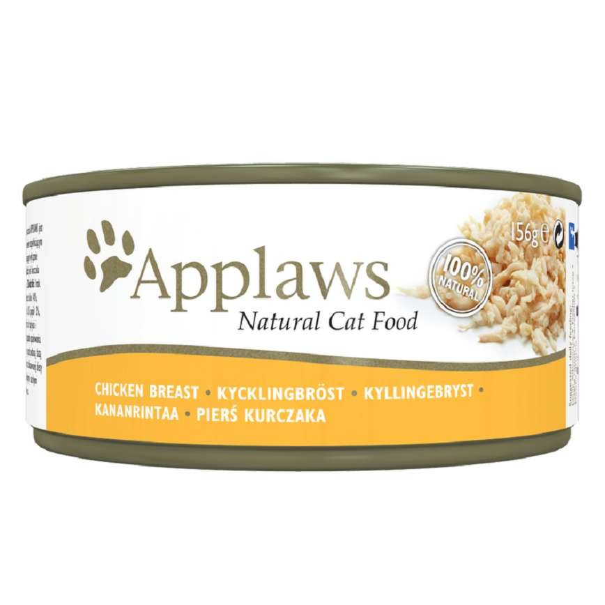 Applaws Natural Cat Food Tin - Chicken Breast 156g (Yellow) (2002) (img2)