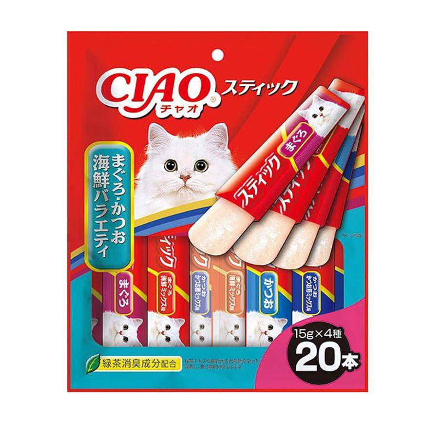 CIAO 貓零食 日本啫喱果凍棒 三文魚鰹魚混合海鮮味 15g 20條裝 (TSC-224) (img2)