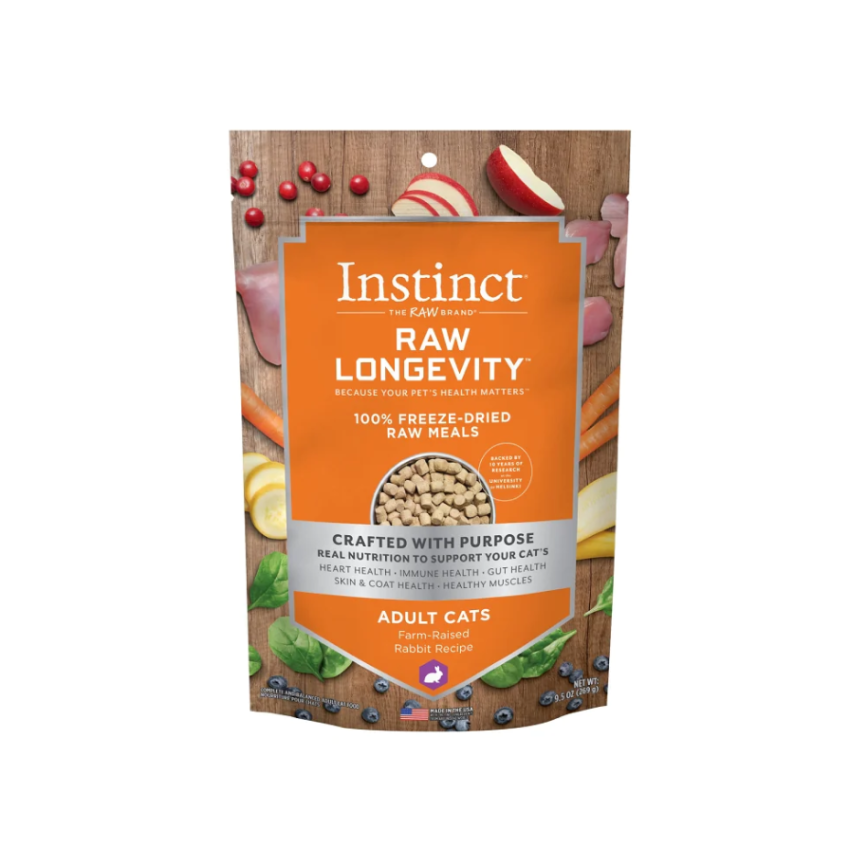 INSTINCT® CAT FOOD RAW LONGEVITY 100% FREEZE-DRIED RAW MEALS FARM-RAISED RABBIT RECIPE (img2)