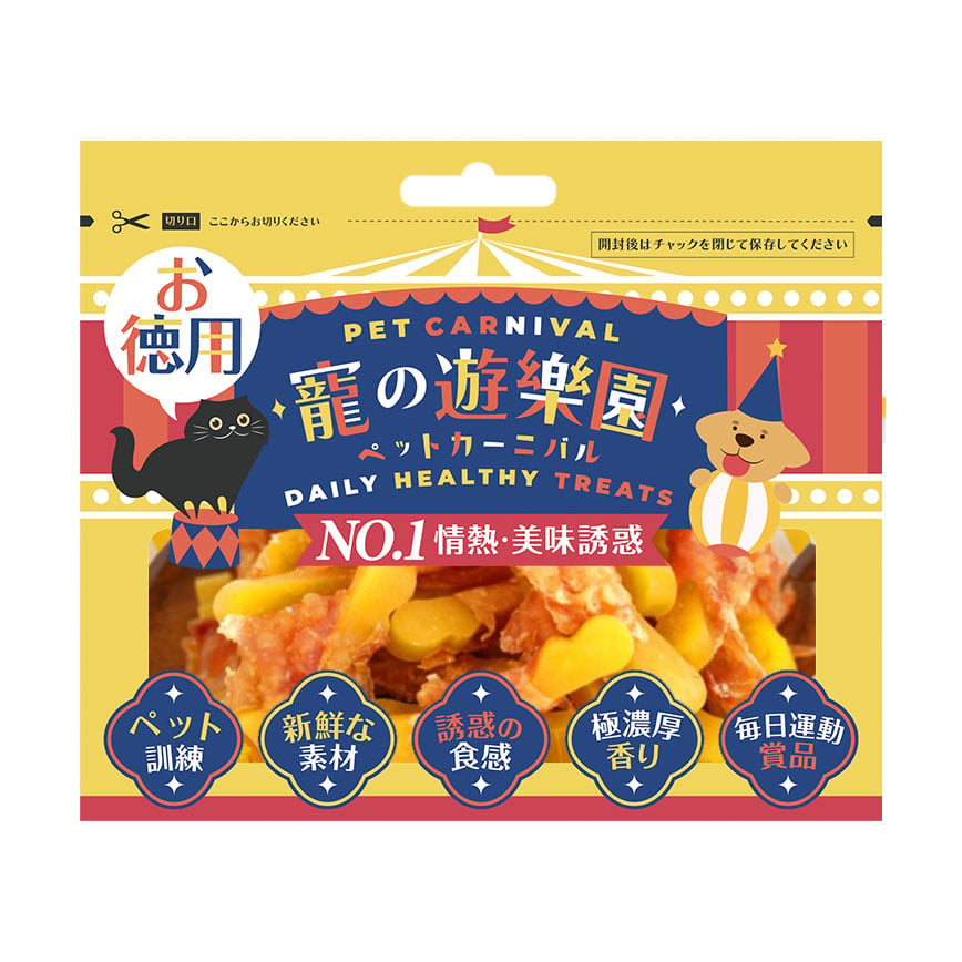 寵之遊樂園 風乾狗零食 雞肉繞芝士 50g (img2)