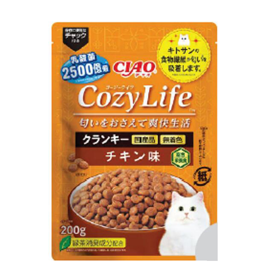 CIAO 爽快生活乳酸菌+甲殼素貓糧 雞肉味 200g (P-373) (img2)