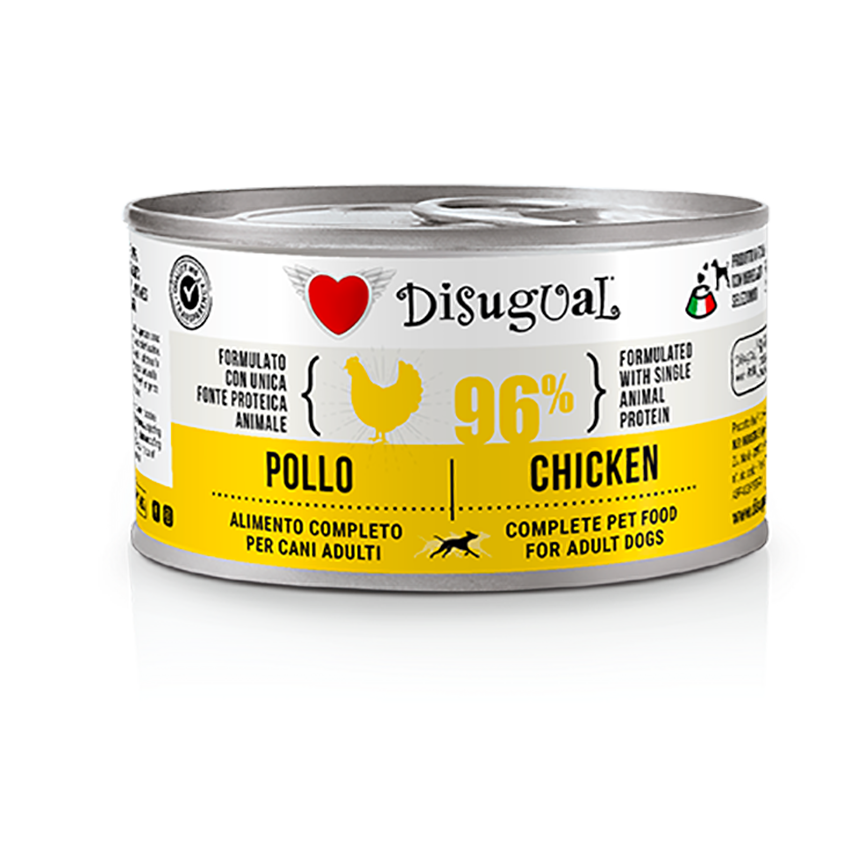 Disugual 意極鮮 狗罐頭 狗主食罐 96%極品鮮肉 單一蛋白配方 雞肉 150g (DSGV101) | 意大利製造 (img2)