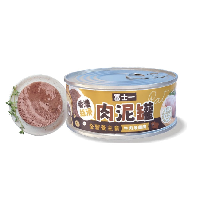富士一 貓罐頭 全營養主食罐 AAFCO+NRC 標準 牛肉及雞肉肉泥 40g - 限時試食價 (img2)