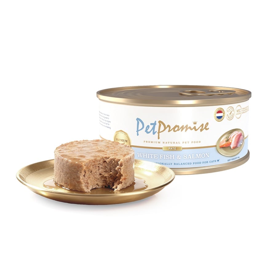 Pet Promise Premium Canned Food Complete and Balanced White Fish & Salmon (Pâté) 80g (img2)