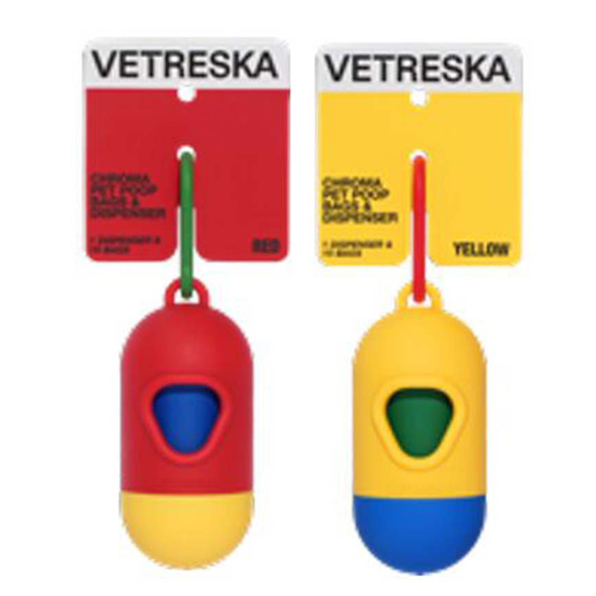 VETRESKA Chroma Capsule Poop Bag Dispenser, Red/Yellow (Color Random) (img2)