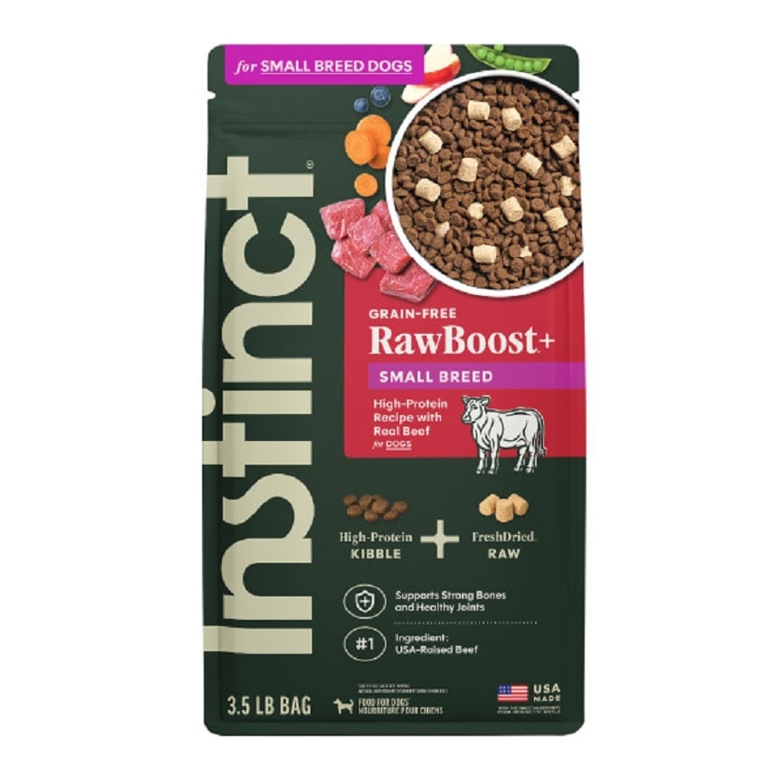 Nature's Variety Instinct Dry Dog Food Grain-free raw meat beef for Small dogs 4lb (658245) (img2)