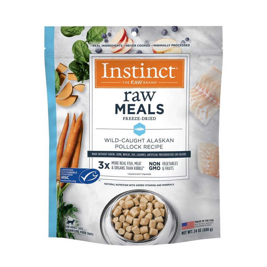 Nature's Variety Instinct Dry Cat Food Grain-free Freeze-dried Raw Meat Main food Pollock Fish 24oz (614319) (img2)