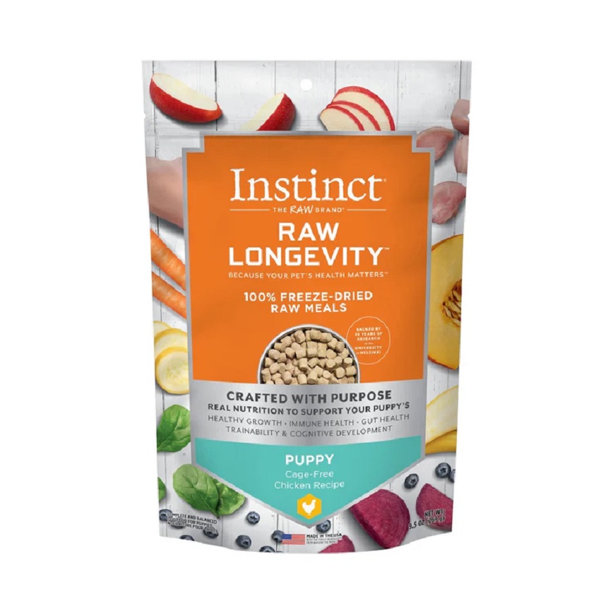Nature's Variety Instinct Dry Dog Food Freeze-dried Raw Meat Main Food Longevity Series Chicken for Puppy 9.5oz (621423) (img2)