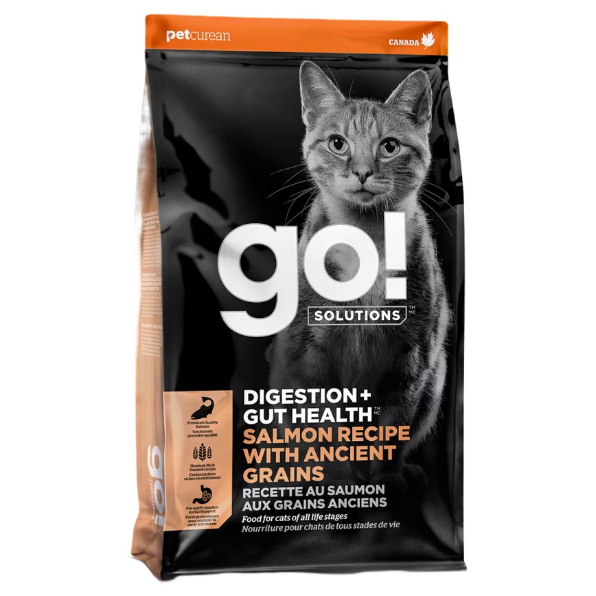 GO! SOLUTIONS Dry Cat Food DIGESTION + GUT HEALTH Salmon Recipe with Ancient Grains 16lb (FG00442) (img2)