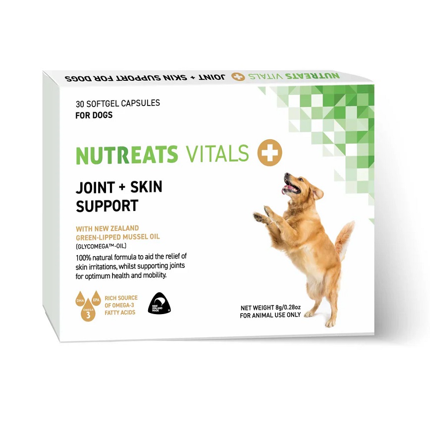 Nutreats Vitals Joint & Skin Support Oil Capsules For Dogs 30粒 (5300030) (img2)