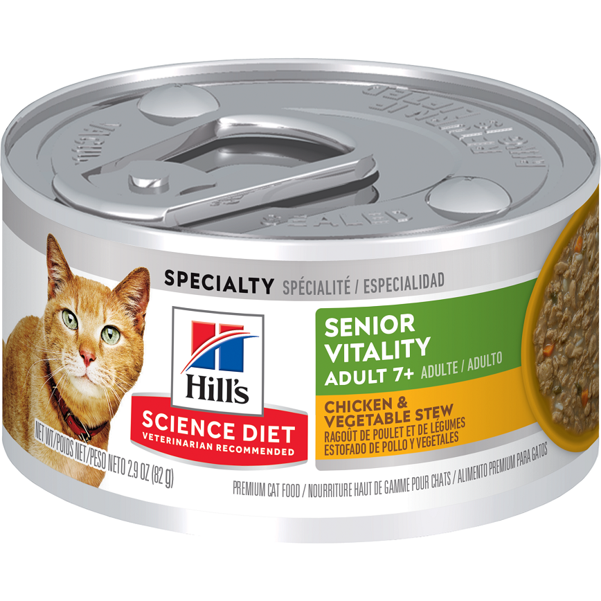 Hills Canned Food Senior Vitality Cat Food for Elderly cat 2.9oz (img2)