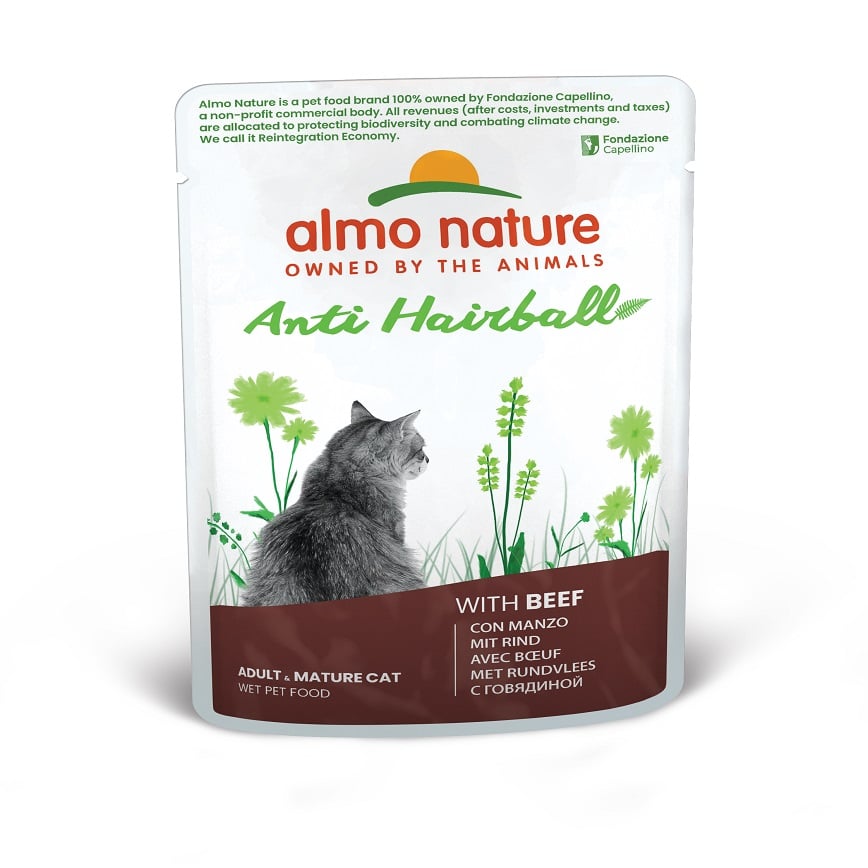 Almo Nature Anti Hairball 去毛球貓鮮包 牛肉 70g (5292) (img2)