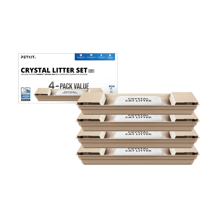 PETKIT PUROBOT CRYSTAL DUO 專用水晶貓砂及砂盤替換套裝 4套裝 (pkt7s) (img2)