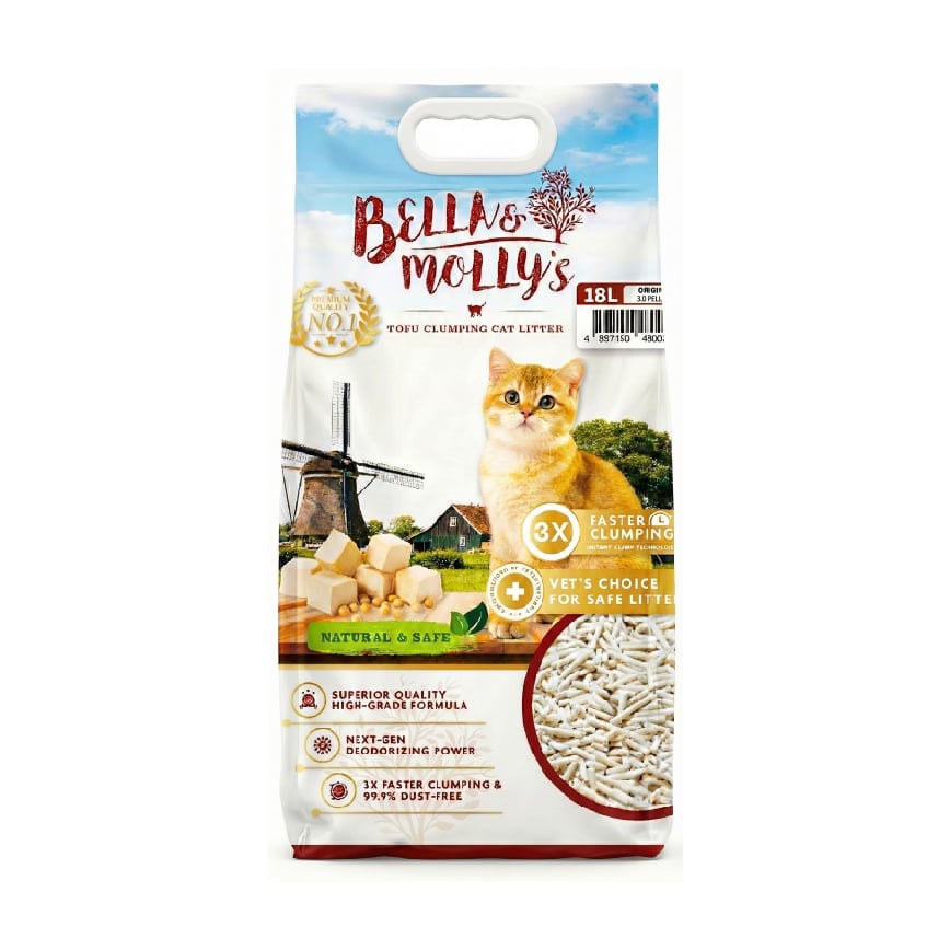 Bella & Molly's 3.0mm Heritage Collection Tofu Cat Litter (Original) 18L - Original Licensed (img2)
