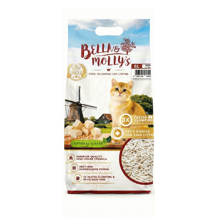 Bella & Molly's 2.0mm Heritage Collection Tofu Cat Litter (Original) 6L - Original Licensed (img2)