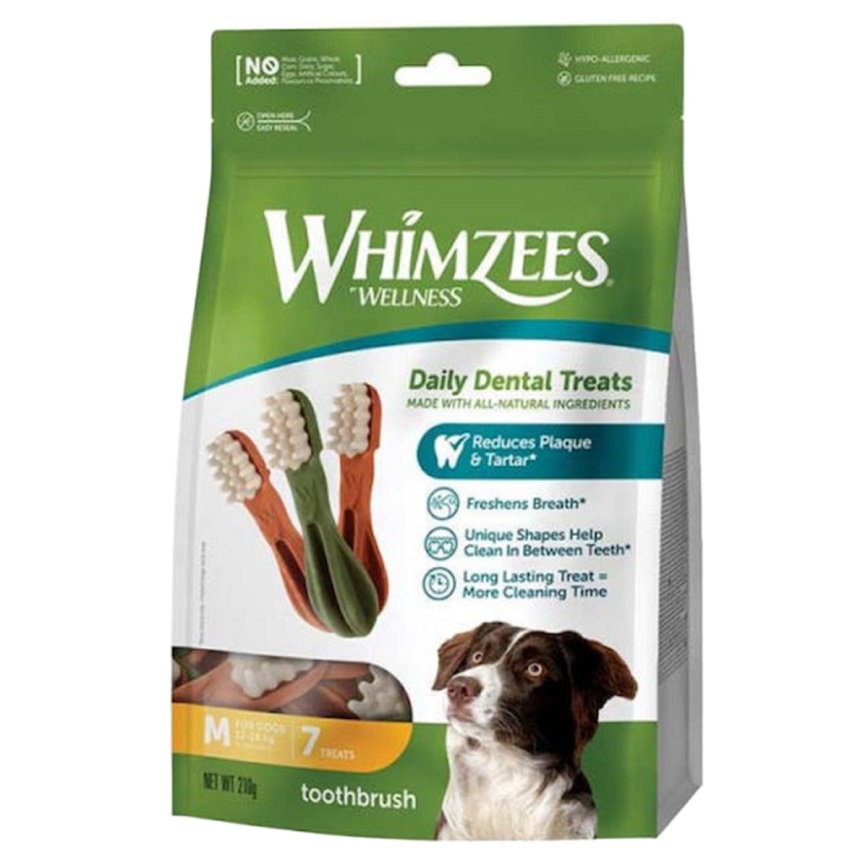 WHIMZEES 中型犬專用高效潔齒骨 白色刷頭 7支 (img2)