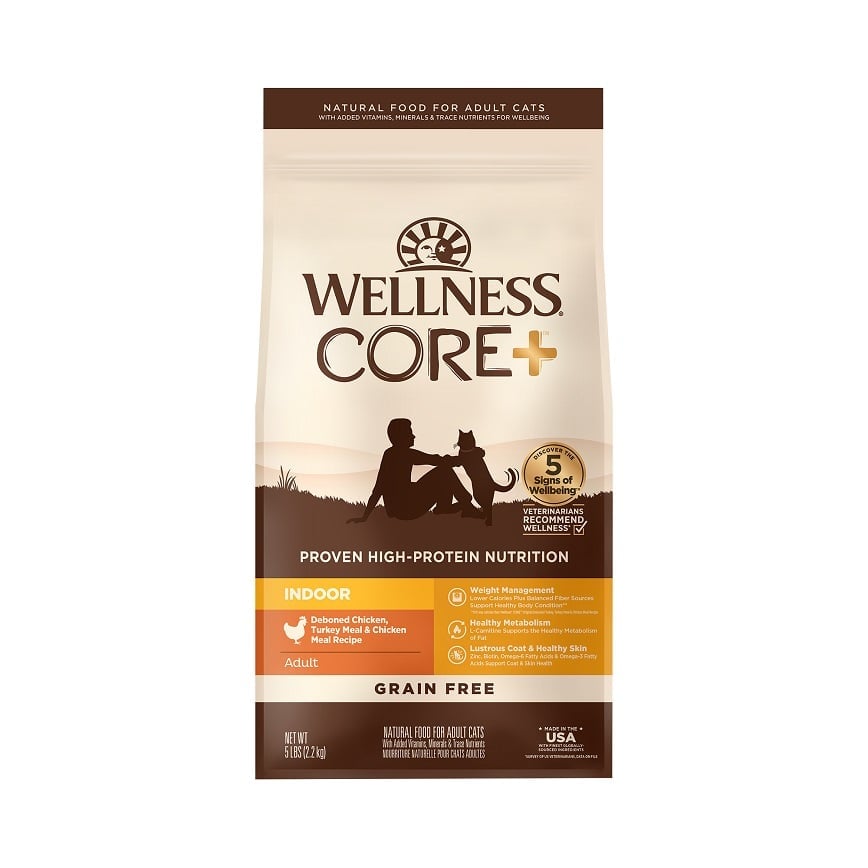 WELLNESS CORE 貓糧 無穀物 室內貓專用配方 去骨雞肉及火雞 5lb (金) (8852) (img2)