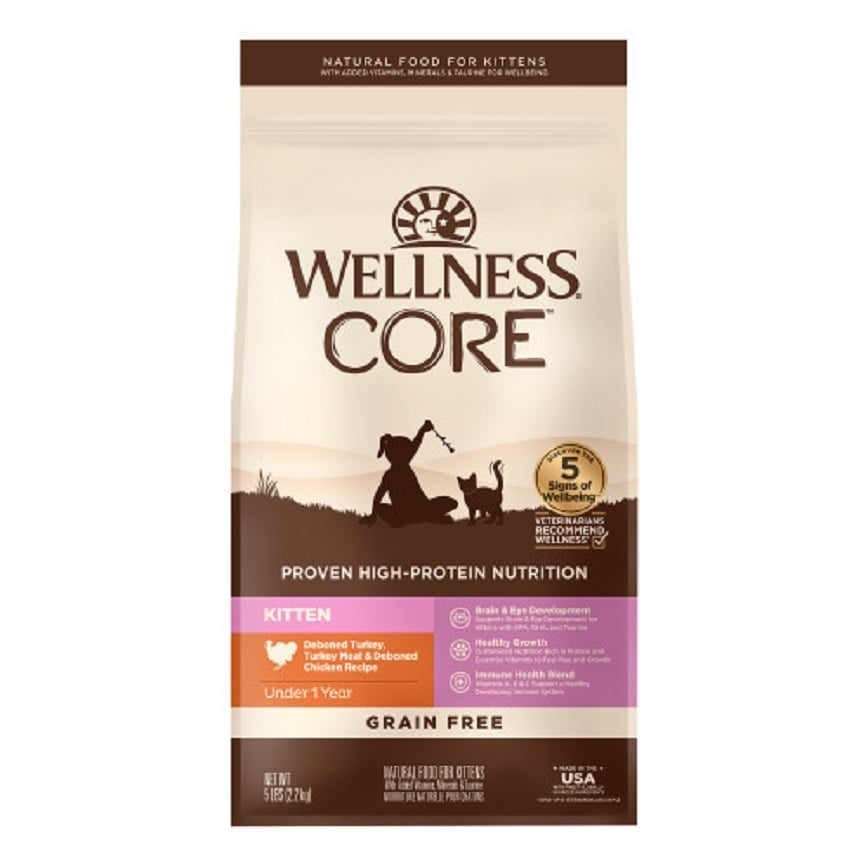 WELLNESS CORE 貓糧 無穀物 幼貓成長配方 火雞及去骨雞肉 5lb (紫) (8842) (img2)
