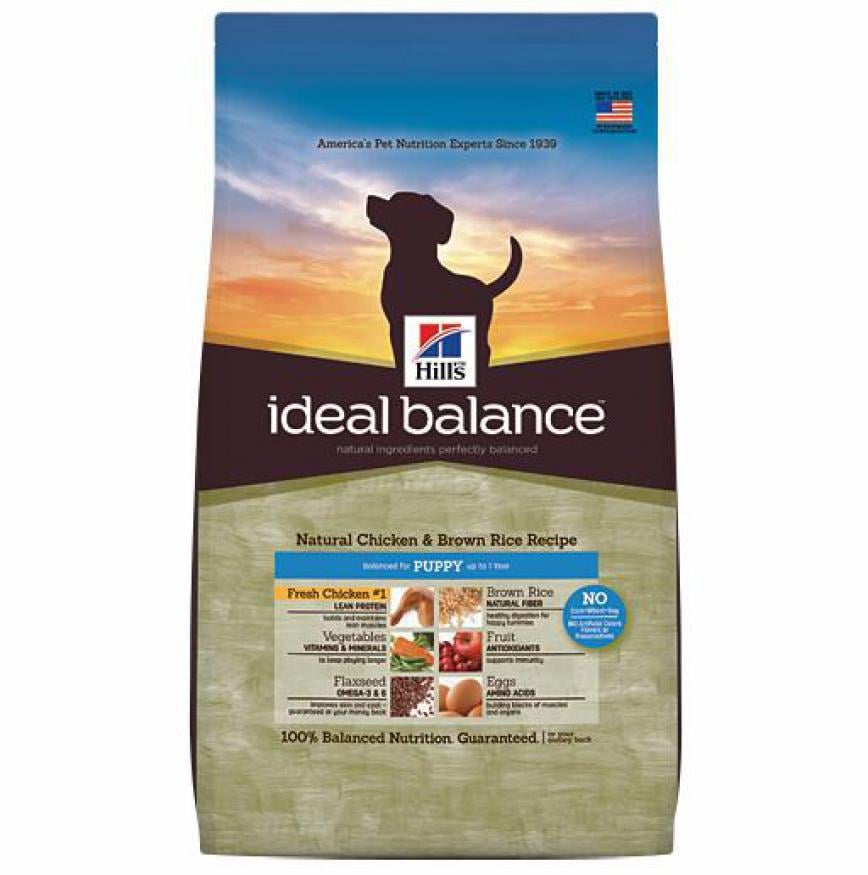 Hills Dry Dog Food Ideal Balance Natural Chicken & Brown Rice Recipe Puppy 12.5lb (img2)