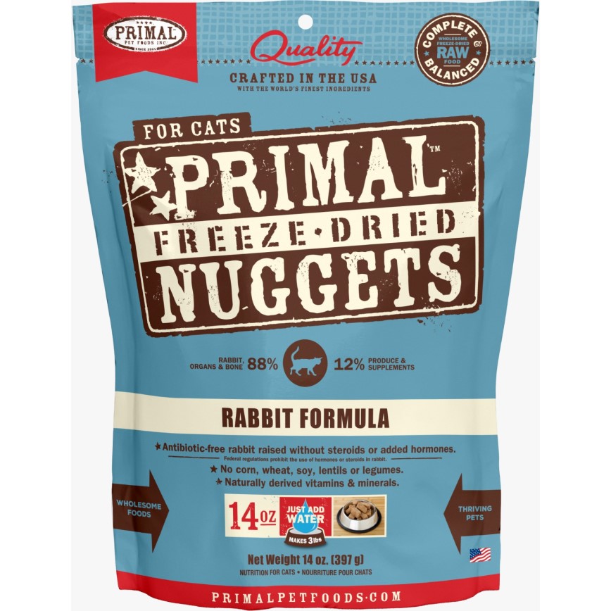 Primal 貓糧 脫水凍乾生肉主食糧 兔肉 14oz (FRF14FD) (img2)
