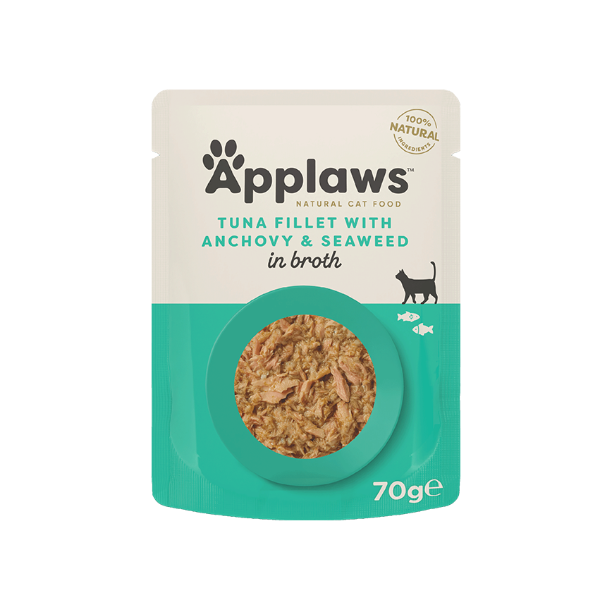 Applaws Cat Pouch - Tuna with Anchovy 70g (Dark Green) (8006) (img2)