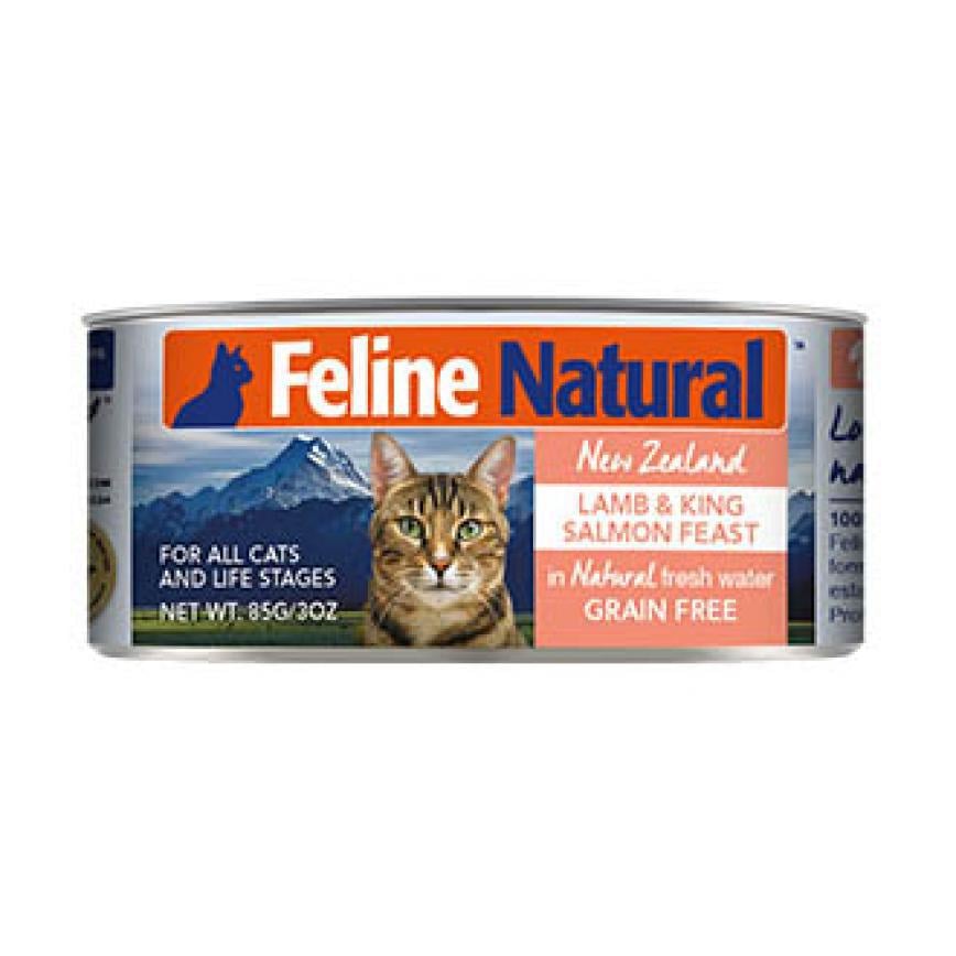Feline Natural Lamb and King Salmon Feast Cat Tins 85g (F9-C-LS85) (img2)